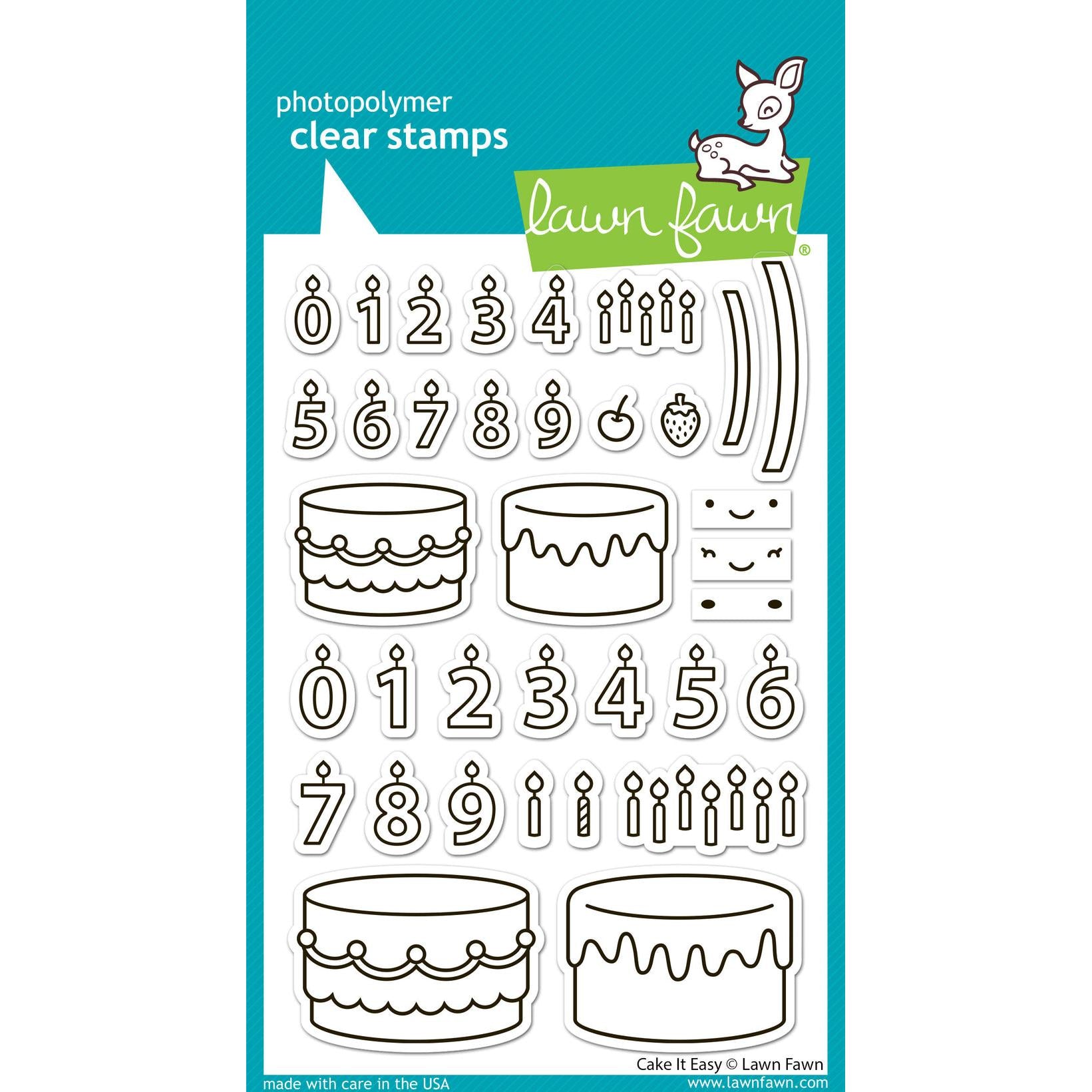 Lawn Fawn - Clear Stamps - Cake It Easy-ScrapbookPal