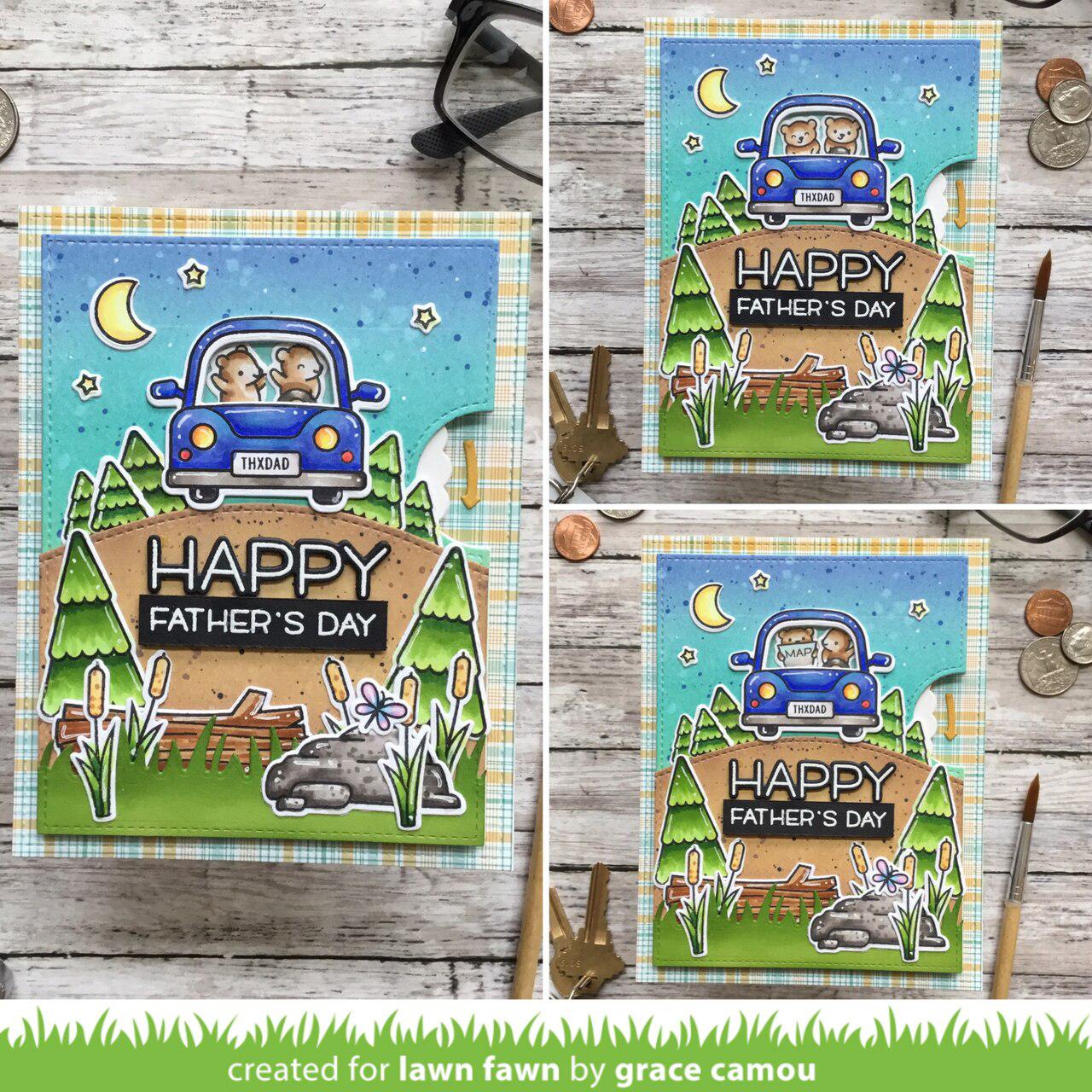 Lawn Fawn - Clear Stamps - Car Critters-ScrapbookPal