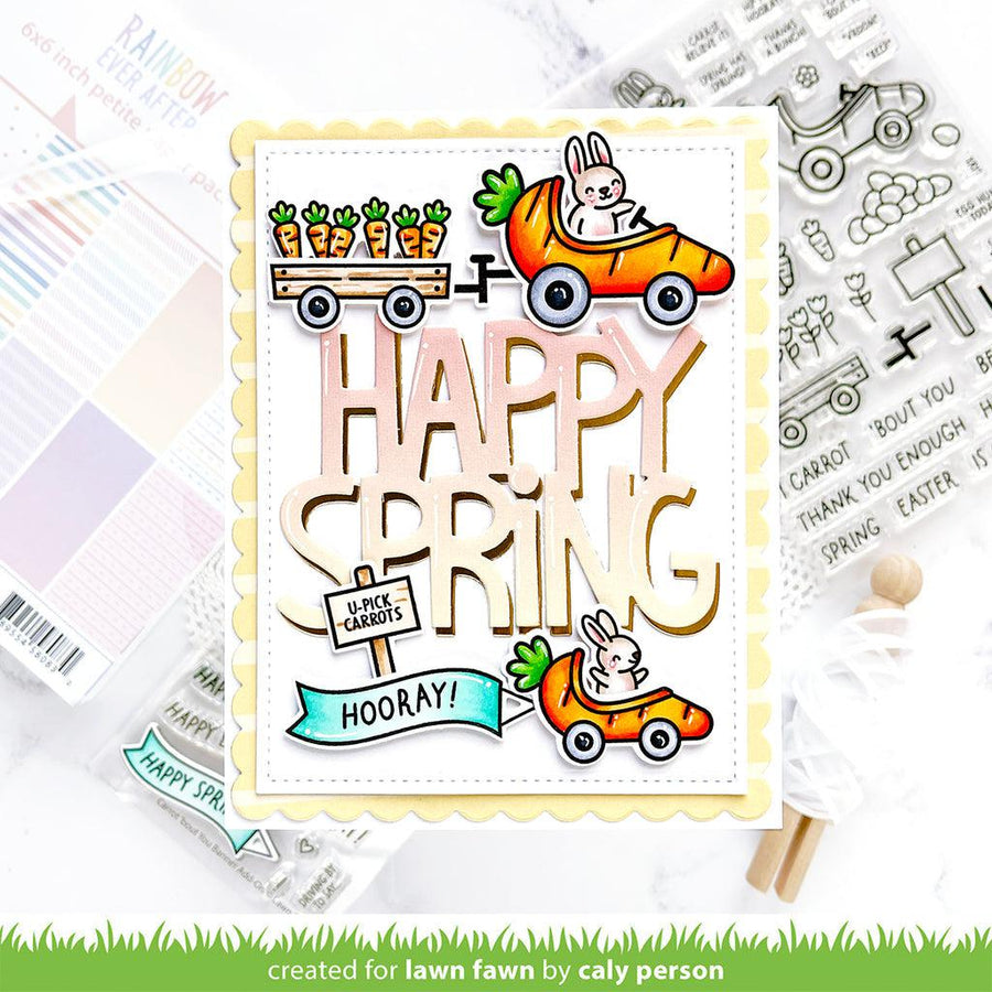 Lawn Fawn - Clear Stamps - Carrot 'Bout You Banner Add-On