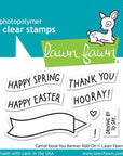 Lawn Fawn - Clear Stamps - Carrot 'Bout You Banner Add-On-ScrapbookPal