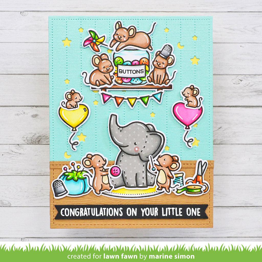 Lawn Fawn - Clear Stamps - Elephant Parade Add-On-ScrapbookPal