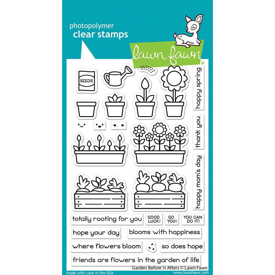 Lawn Fawn - Clear Stamps - Garden Before &#39;n Afters-ScrapbookPal