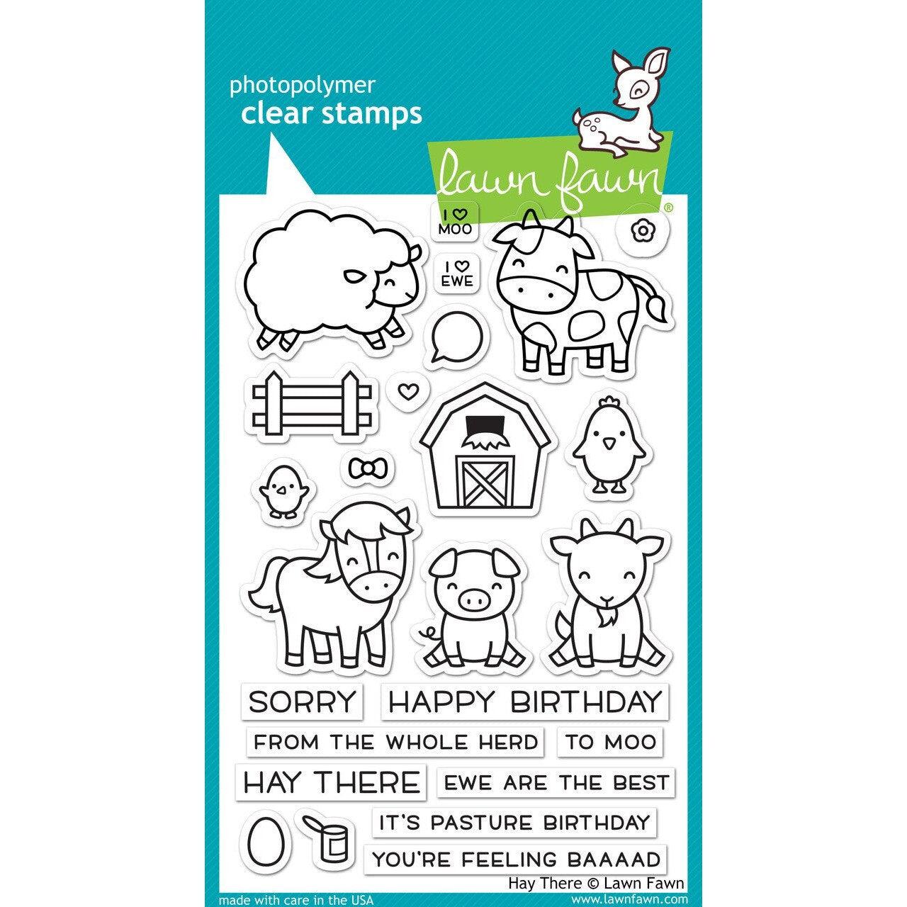 Lawn Fawn - Clear Stamps - Hay There-ScrapbookPal