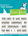 Lawn Fawn - Clear Stamps - Henry's Build-A-Sentiment: Made For You-ScrapbookPal