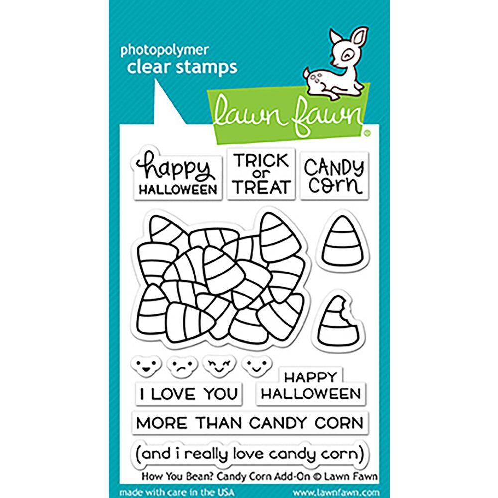 Lawn Fawn - Clear Stamps - How You Bean? Candy Corn Add-On-ScrapbookPal