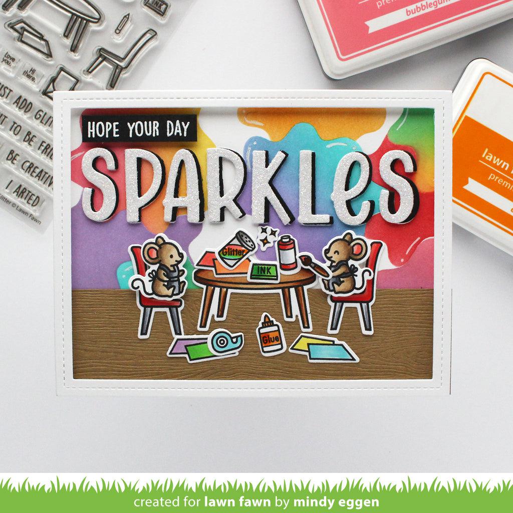 Lawn Fawn - Clear Stamps - Just Add Glitter-ScrapbookPal