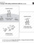 Lawn Fawn - Clear Stamps - Kanga-Rrific Baby Sentiment Add-On-ScrapbookPal