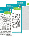 Lawn Fawn - Clear Stamps, Lawn Cuts & Coloring Stencils - Caroling Mice-ScrapbookPal