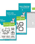 Lawn Fawn - Clear Stamps, Lawn Cuts & Coloring Stencils - Cozy Cats Christmas Add-on-ScrapbookPal