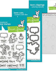 Lawn Fawn - Clear Stamps, Lawn Cuts & Coloring Stencils - Sweet Christmas Mice-ScrapbookPal