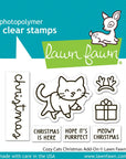 Lawn Fawn - Clear Stamps, Lawn Cuts & Coloring Stencils - Cozy Cats Christmas Add-on-ScrapbookPal