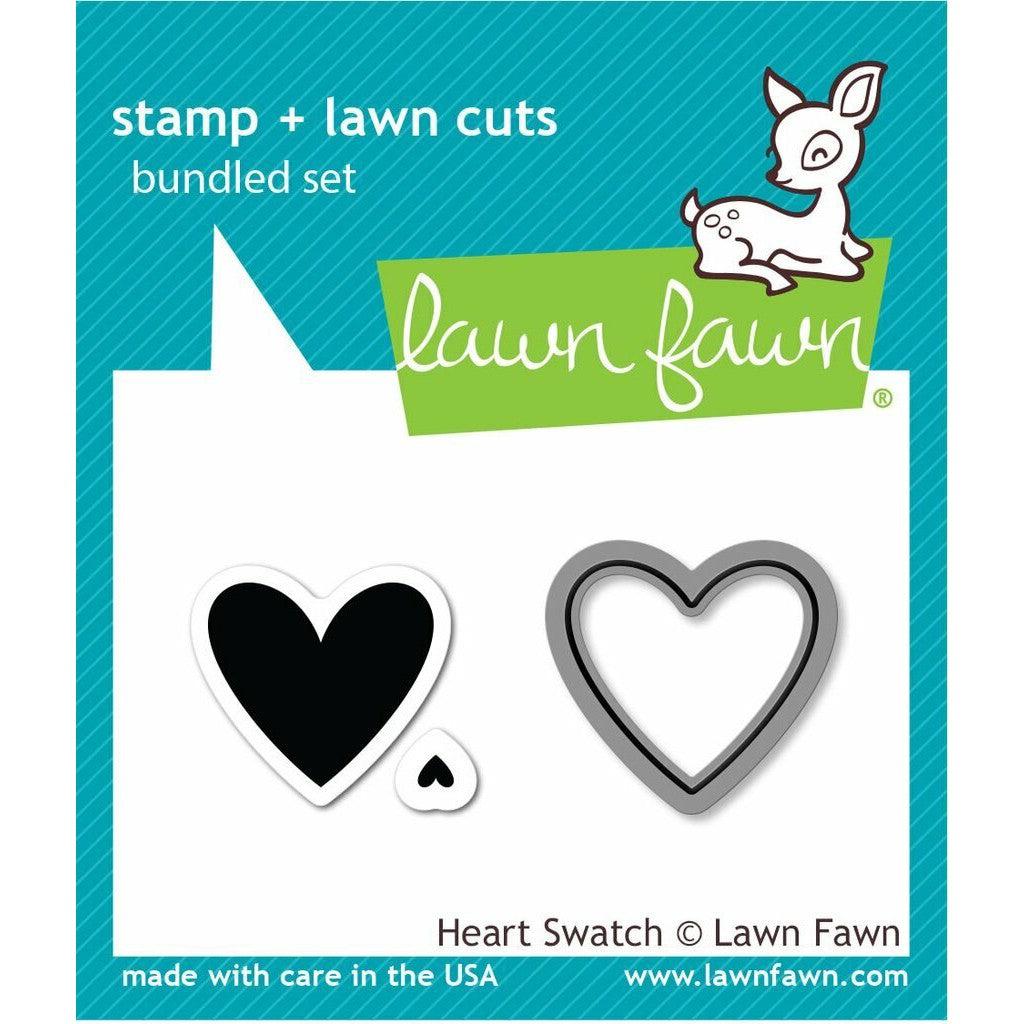 Lawn Fawn - Clear Stamps + Lawn Cuts - Heart Swatch-ScrapbookPal