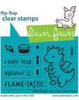 Lawn Fawn - Clear Stamps - Little Dragon Flip Flop-ScrapbookPal
