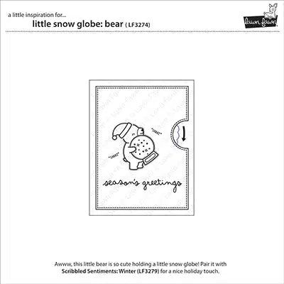 Lawn Fawn - Clear Stamps - Little Snow Globe: Bear-ScrapbookPal