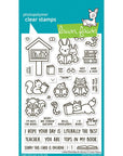 Lawn Fawn - Clear Stamps - Little Woodland Library-ScrapbookPal