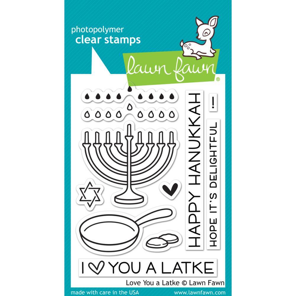 Lawn Fawn - Clear Stamps - Love You A Latke-ScrapbookPal