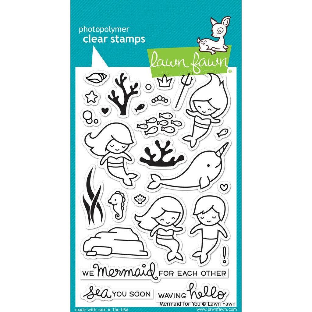 Lawn Fawn - Clear Stamps - Mermaid for You-ScrapbookPal