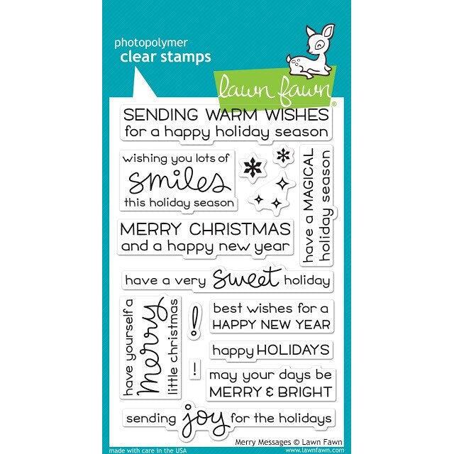 Lawn Fawn - Clear Stamps - Merry Messages-ScrapbookPal
