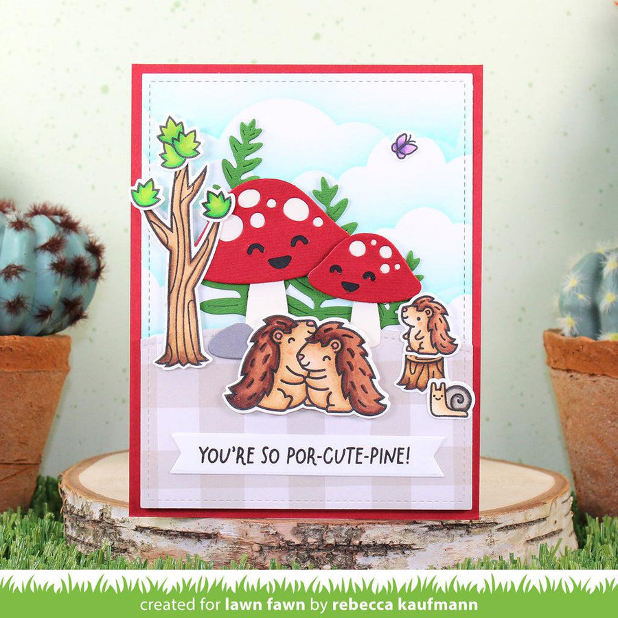 Lawn Fawn - Clear Stamps - Porcu-pine for You-ScrapbookPal