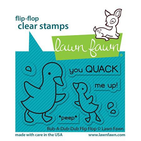 Lawn Fawn - Clear Stamps - Rub-A-Dub-Dub Flip-Flop-ScrapbookPal