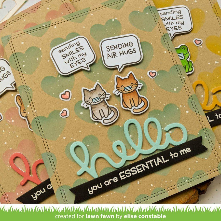 Lawn Fawn - Clear Stamps - Say What? Masked Critters-ScrapbookPal
