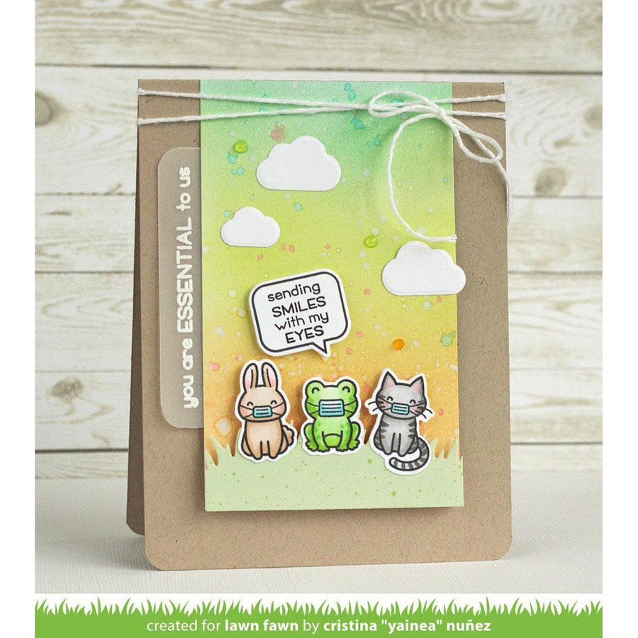Lawn Fawn - Clear Stamps - Say What? Masked Critters-ScrapbookPal
