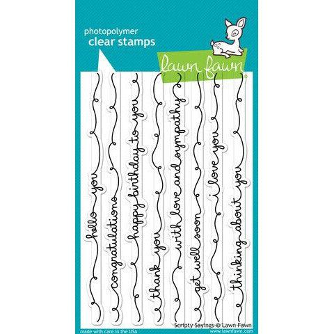 Lawn Fawn - Clear Stamps - Scripty Sayings-ScrapbookPal