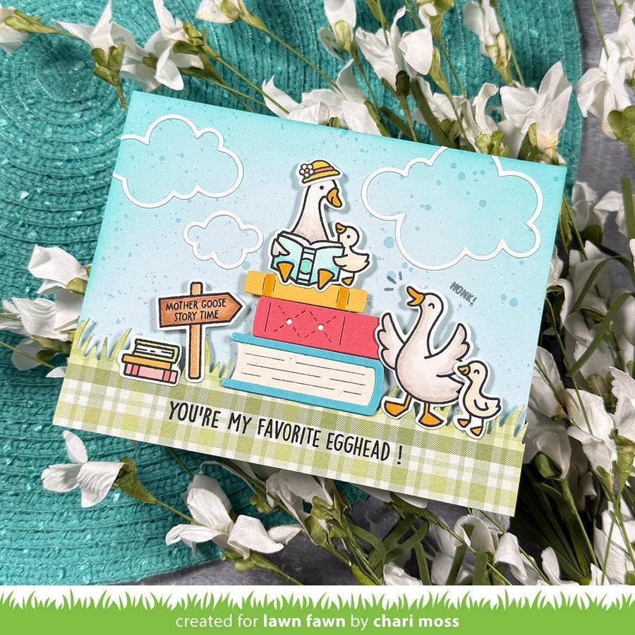 Lawn Fawn - Clear Stamps - Silly Goose! Sentiment Add-on-ScrapbookPal