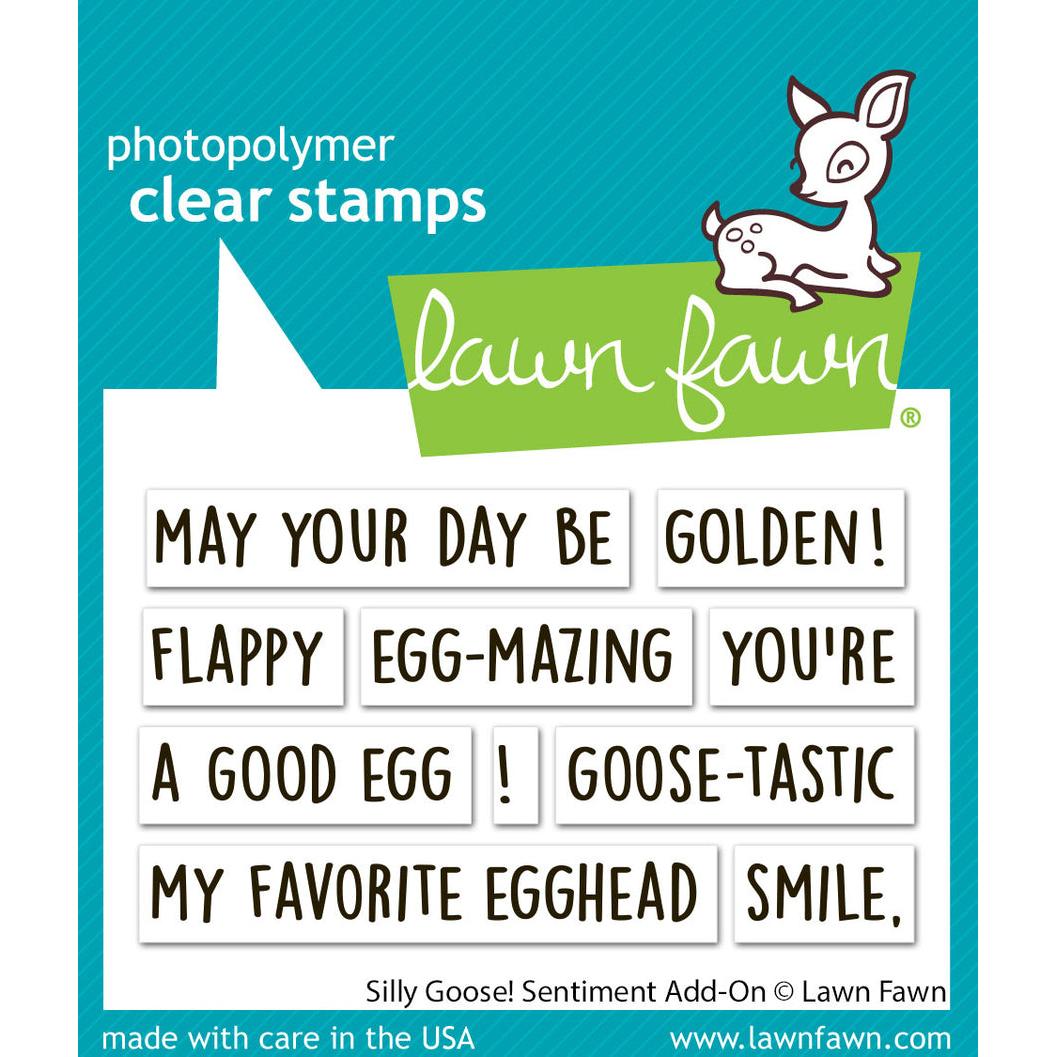 Lawn Fawn - Clear Stamps - Silly Goose! Sentiment Add-on-ScrapbookPal