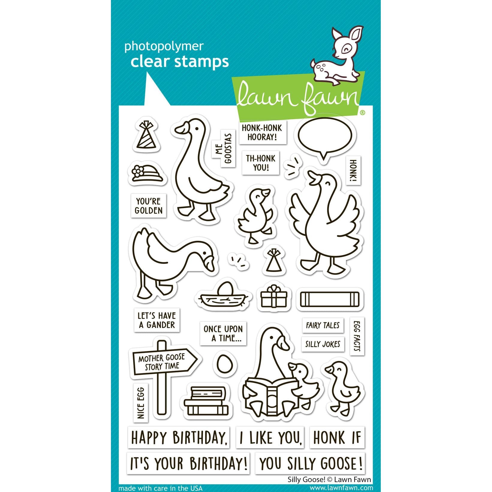 Lawn Fawn - Clear Stamps - Silly Goose!-ScrapbookPal