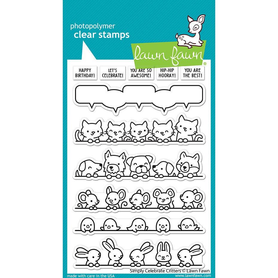 Lawn Fawn - Clear Stamps - Simply Celebrate Critters-ScrapbookPal