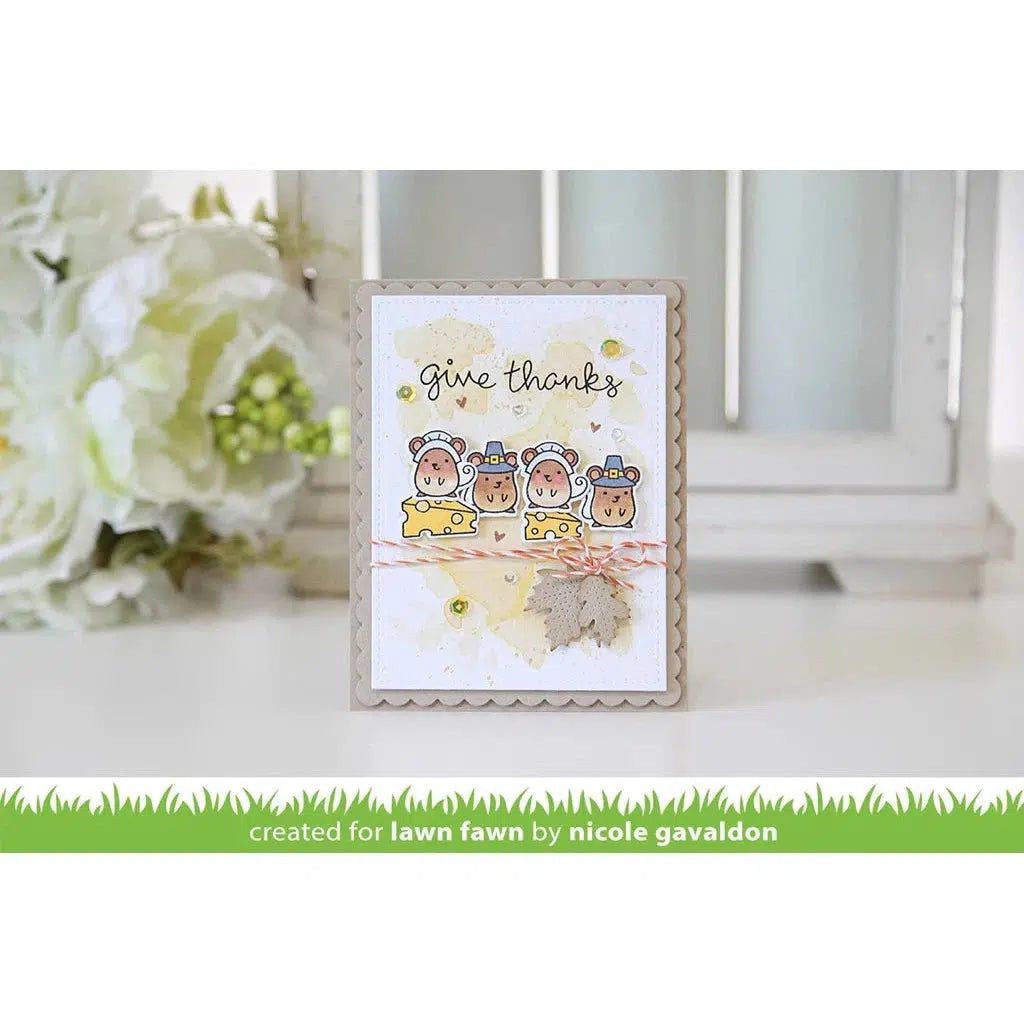 Lawn Fawn - Clear Stamps - Thankful Mice-ScrapbookPal