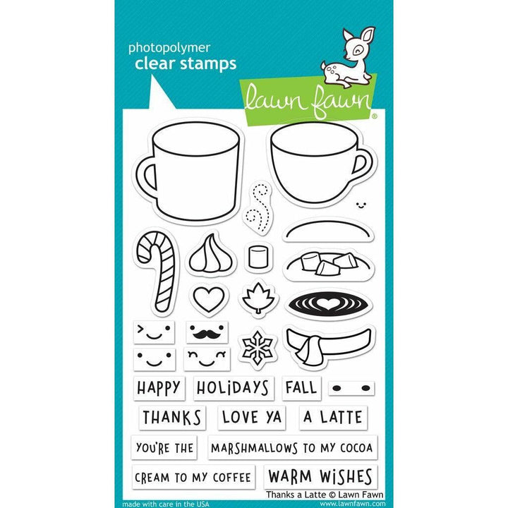 Lawn Fawn - Clear Stamps - Thanks a Latte