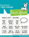 Lawn Fawn - Clear Stamps - Tiny Sentiments: Coffee-ScrapbookPal