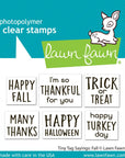 Lawn Fawn - Clear Stamps - Tiny Tag Sayings: Fall-ScrapbookPal