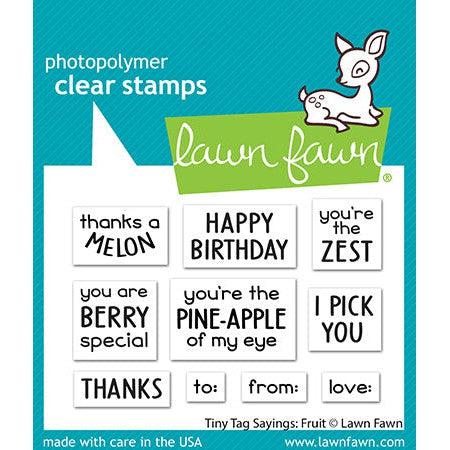 Lawn Fawn - Clear Stamps - Tiny Tag Sayings: Fruit-ScrapbookPal