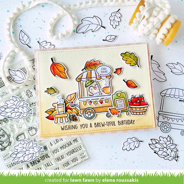 Lawn Fawn - Clear Stamps - Treat Cart Add-On: Coffee-ScrapbookPal