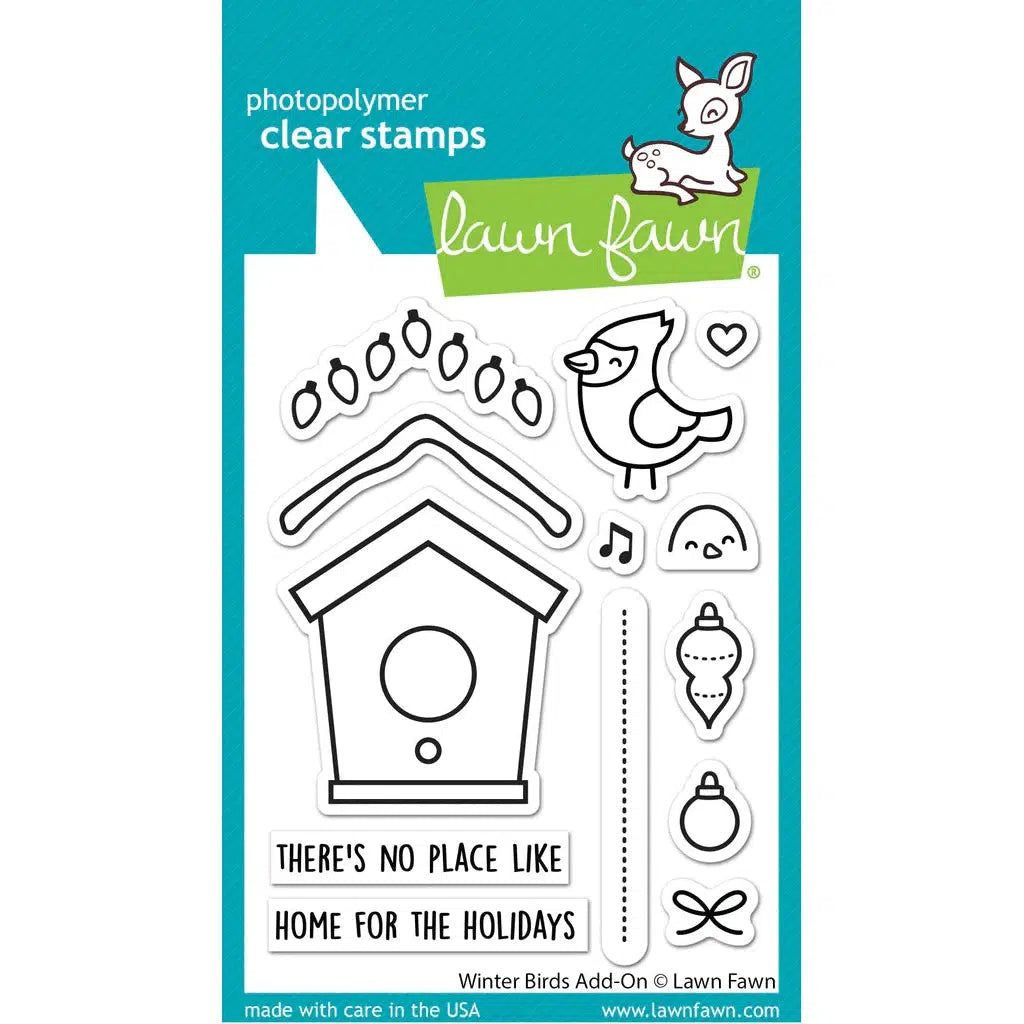 Lawn Fawn - Clear Stamps - Winter Birds Add-On-ScrapbookPal