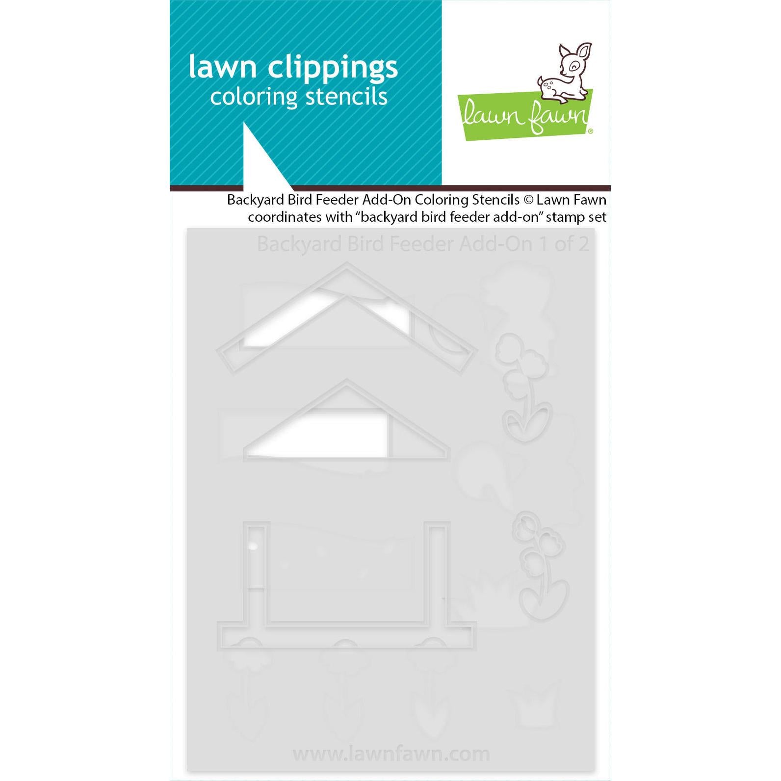 Lawn Fawn - Coloring Stencils - Backyard Bird Feeder Add-On-ScrapbookPal