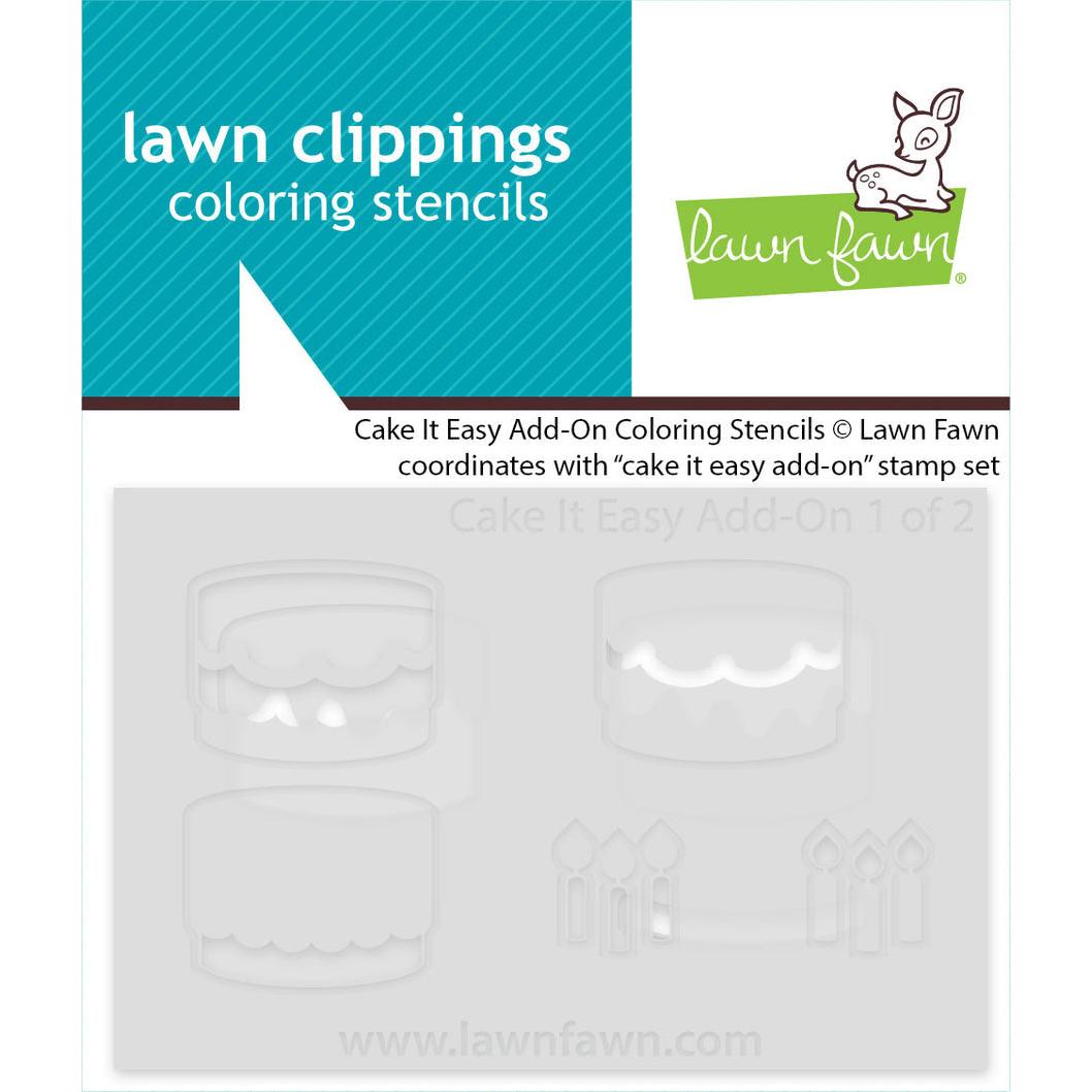 Lawn Fawn - Coloring Stencils - Cake It Easy Add-On-ScrapbookPal