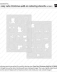 Lawn Fawn - Coloring Stencils - Cozy Cats Christmas Add-on-ScrapbookPal