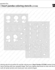 Lawn Fawn - Coloring Stencils - I Heart Pandas-ScrapbookPal