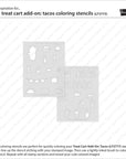 Lawn Fawn - Coloring Stencils - Treat Cart Add-On: Tacos-ScrapbookPal