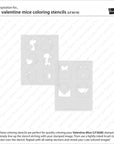 Lawn Fawn - Coloring Stencils - Valentine Mice-ScrapbookPal