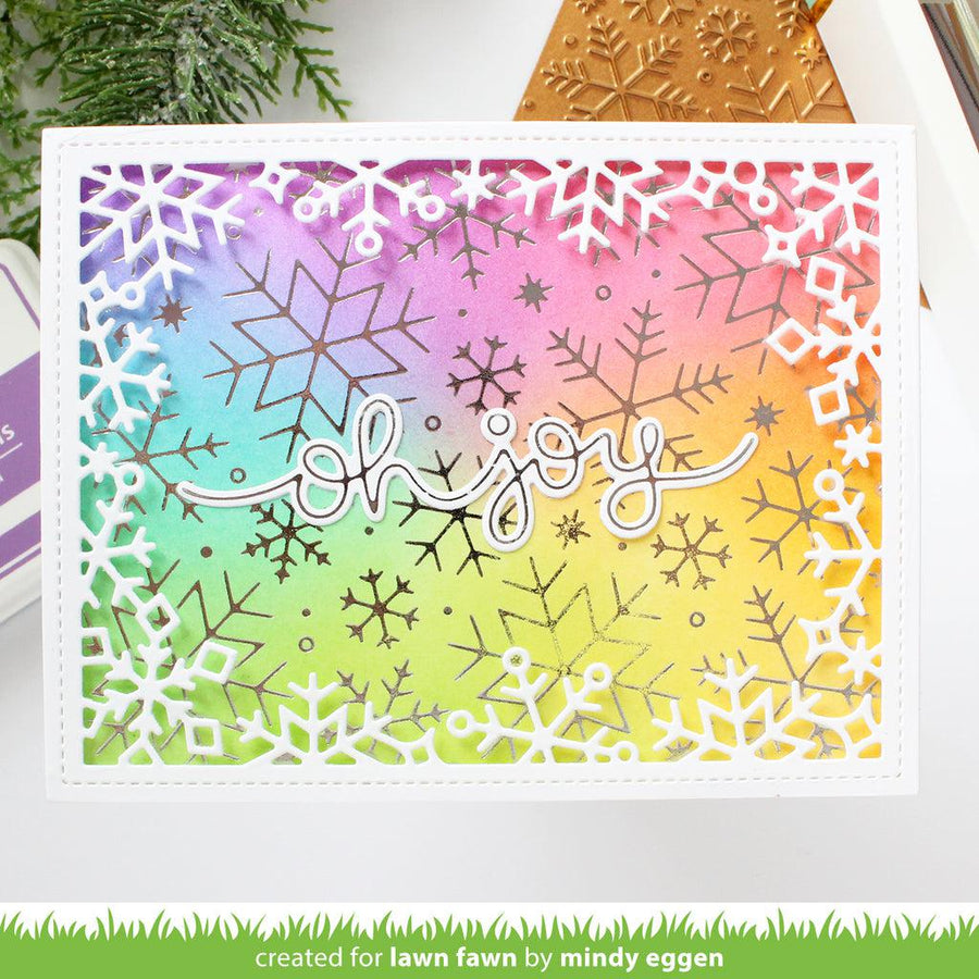 Lawn Fawn - Hot Foil Plates - Snowflake Background-ScrapbookPal