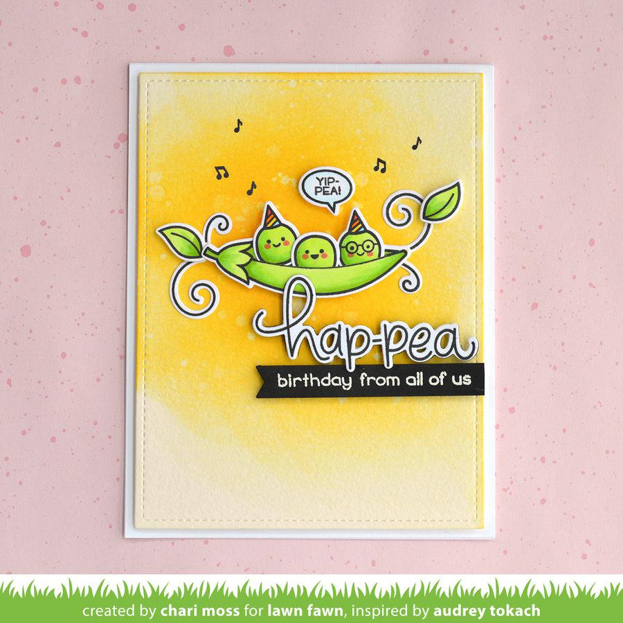Lawn Fawn - Lawn Cuts - Be Hap-pea-ScrapbookPal