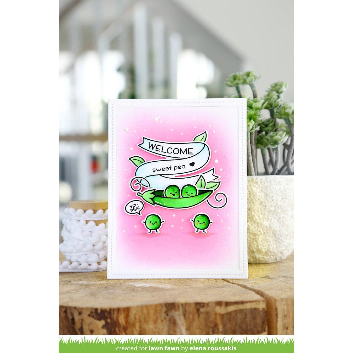 Lawn Fawn - Lawn Cuts - Be Hap-pea-ScrapbookPal