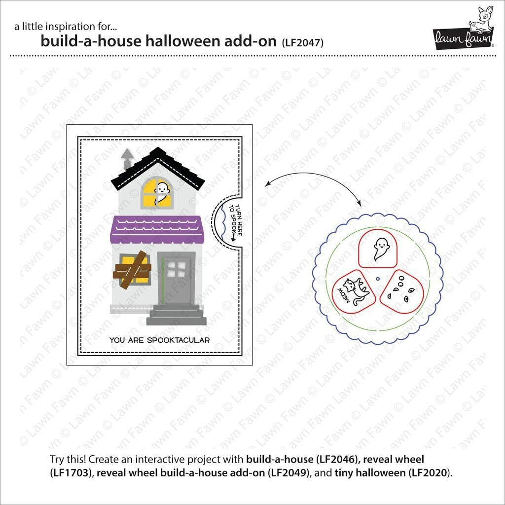 Lawn Fawn - Lawn Cuts - Build-A-House Halloween Add-On-ScrapbookPal