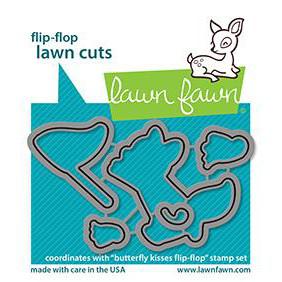 Lawn Fawn - Lawn Cuts - Butterfly Kisses Flip-Flop-ScrapbookPal