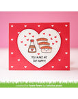 Lawn Fawn - Lawn Cuts - Checkered Hearts Backdrop: Landscape-ScrapbookPal